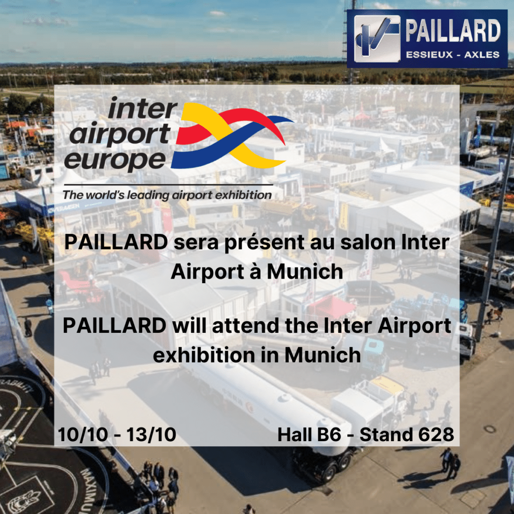 🌟 PAILLARD sera présent à Inter Airport Europe à Munich du 10 au 13 octobre ! 🚀