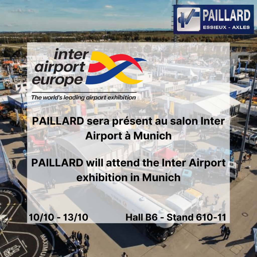 🌟 PAILLARD sera présent à Inter Airport Europe à Munich du 10 au 13 octobre ! 🚀